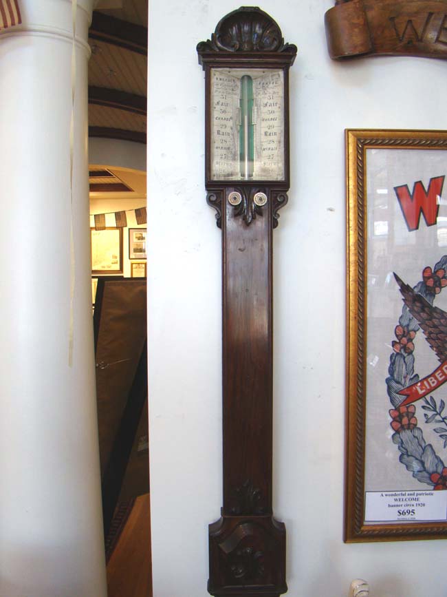 A mid 19th century English rosewood barometer by Henry Weaber of London circa 1835-1855